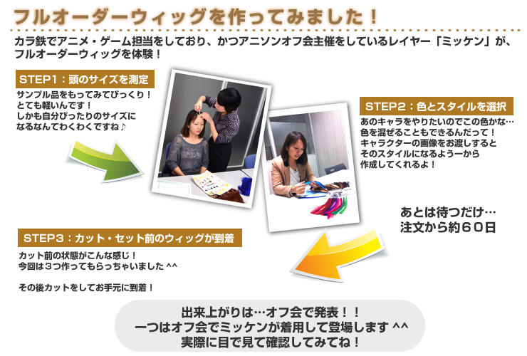 み！様 オーダーウイッグ 確認ページ 追い掛け