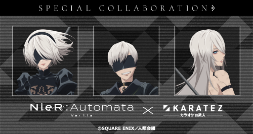 NieR:Automata ニーアオートマタ カラオケの鉄人缶バッジ 2B 9S