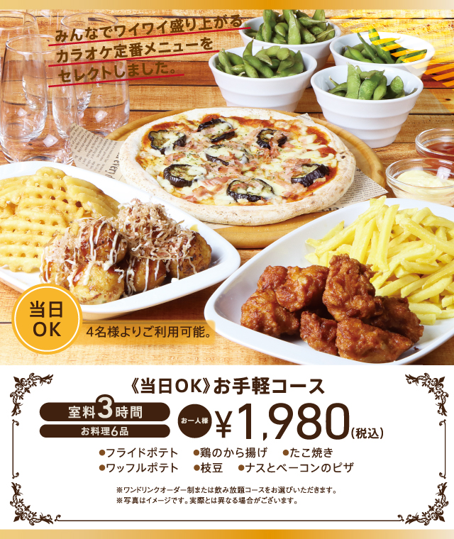 Karatezパーティープラン カラオケの鉄人